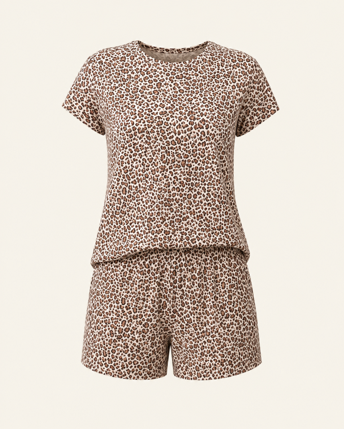 Tawny Hour · Set de Short · Café Animal Print