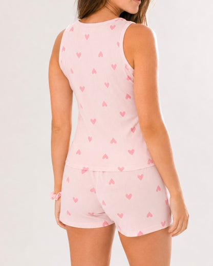 Pink Glamour · Set de Short · Rosa Corazón