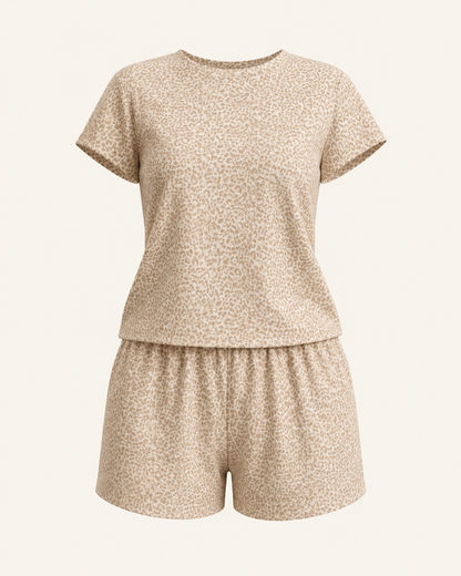 Safari Nap · Set de Short · Caqui Animal Print