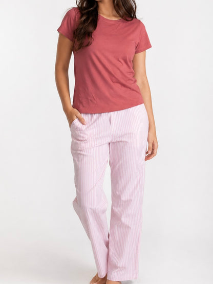 Midnight Suite · Set de Pantalón · Algodón Vinotinto
